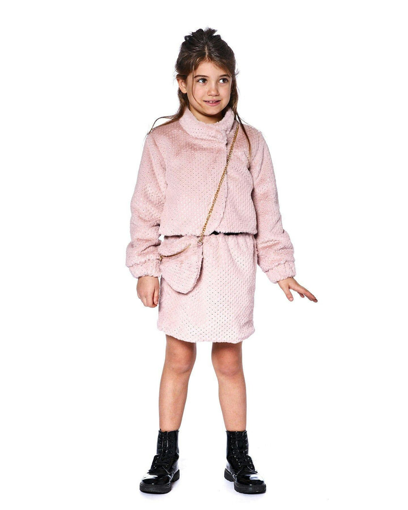 Fake Fur Skirt Pink