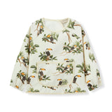 White Long Sleeve Pocket Bib
