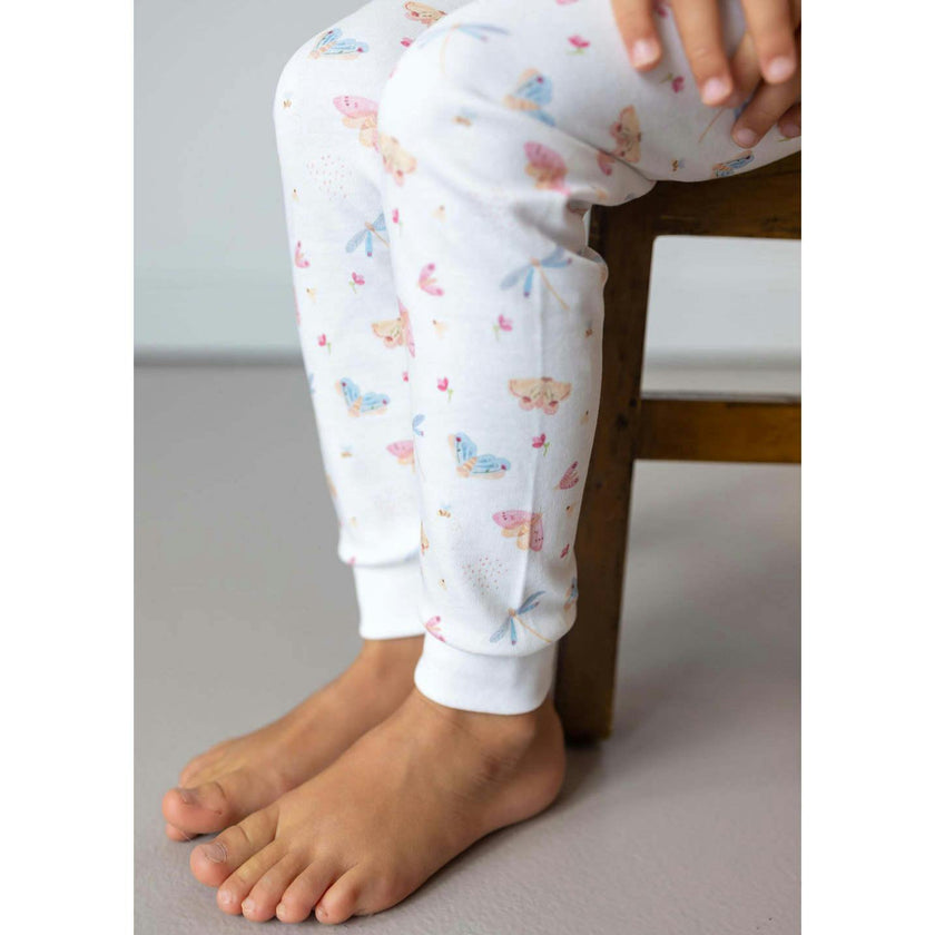 Butterflies Pima Long Pajama Set