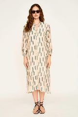 Kona Caftan in Parchment Rainfall