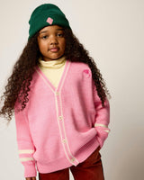 Wool Classroom Cardigan in Bubblegum Pink