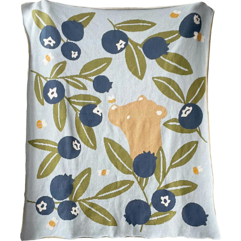 Blueberry Bear Bee Blanket | Organic Cotton