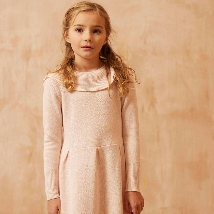 Ruffled V Dress | Blush