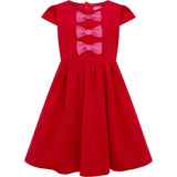 Joy Velvet & Satin Bows Girls Party Dress
