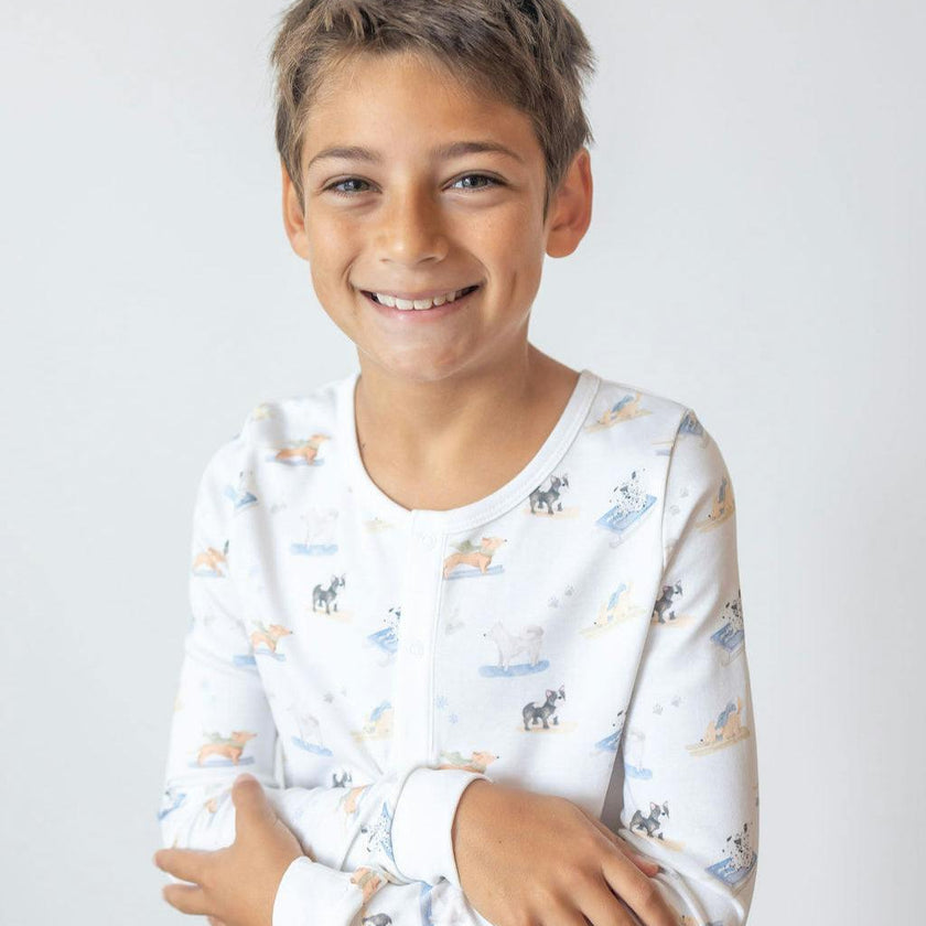 Ski Pups Boy Pima Long Pajama Set