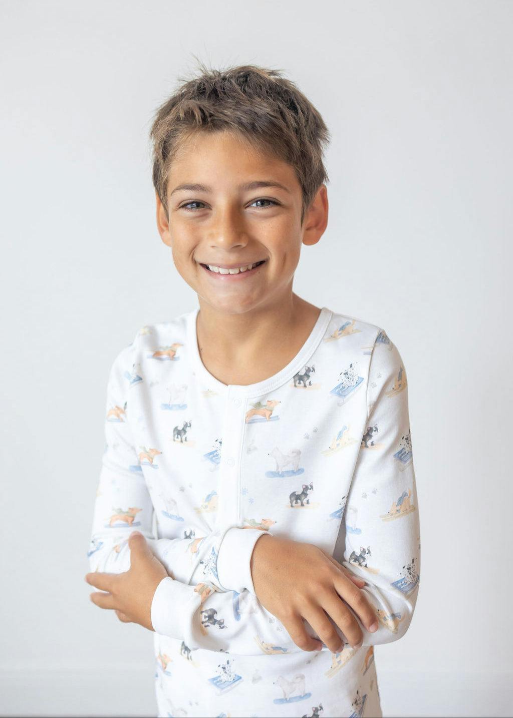 Ski Pups Boy Pima Long Pajama Set