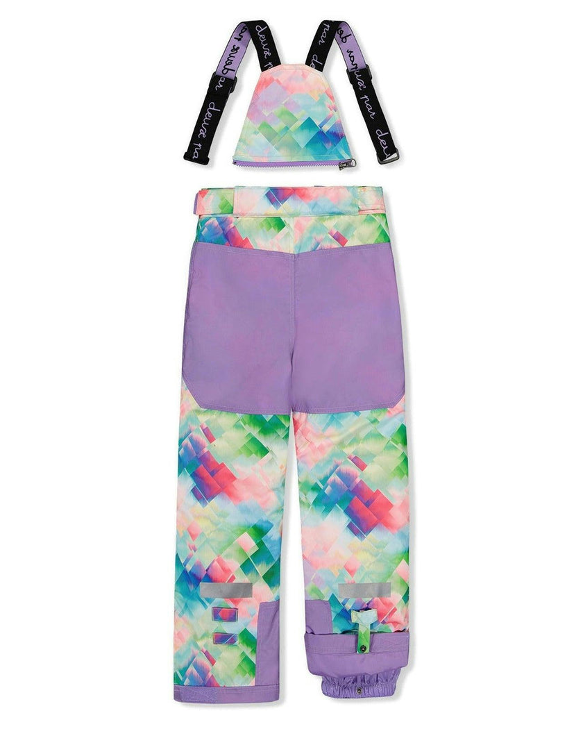 Two Piece Teknik Snowsuit Multicolored With A Diamond Pattern