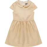 Anna Girls Cap Sleeve Dress, Gold