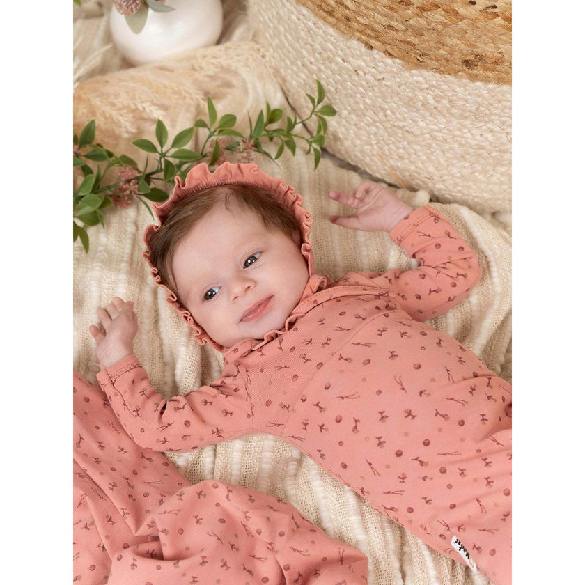 Berry Floral Footie