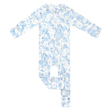 Bamboo Convertible Zip-Up Footie Pajama - Vintage Carnival
