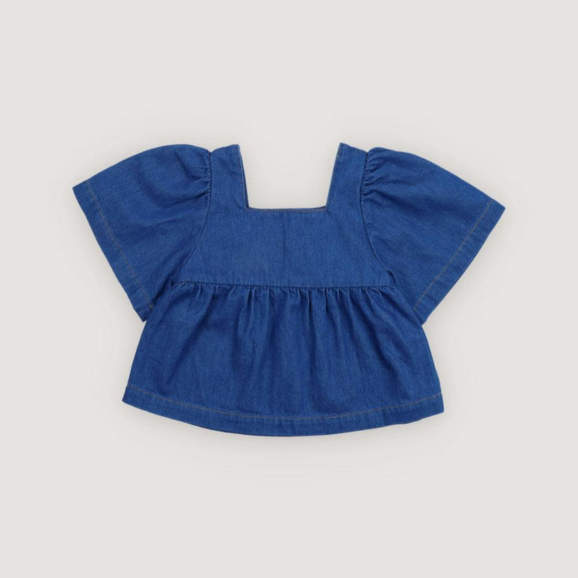 Tulip Blouse Blue Denim