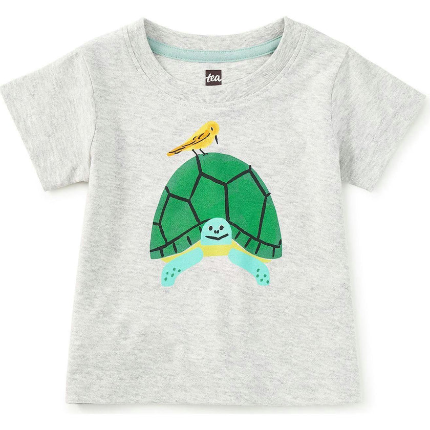Turtle Time Graphic Tee, Grey