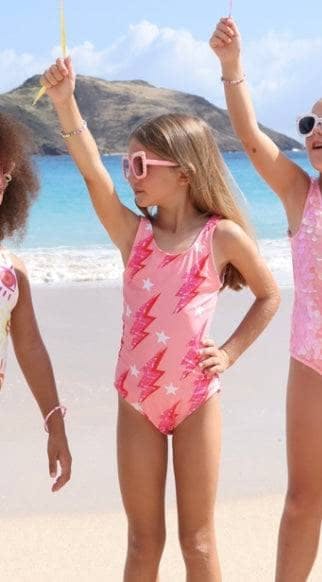 Shiny Sugar Flash Sleeveless One-Piece Swimsuit
