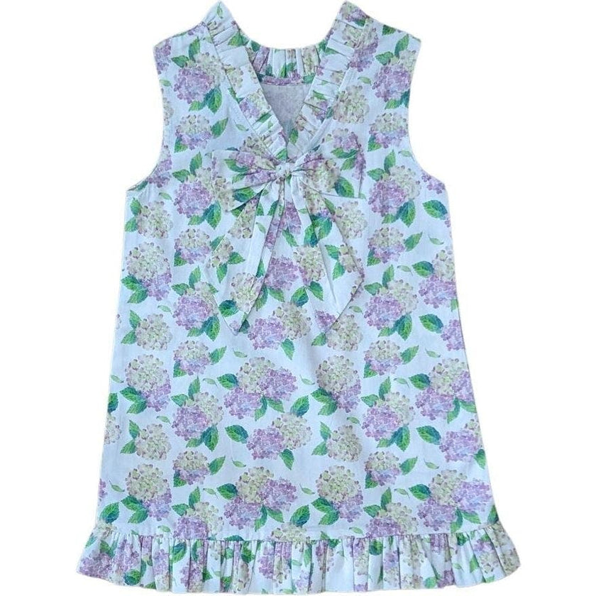 Hydrangeas Shift Dress with Back Bow