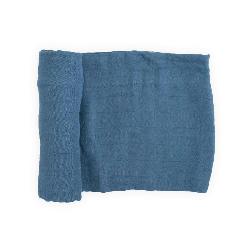 Deluxe Muslin Swaddle Blanket - Blue Dusk