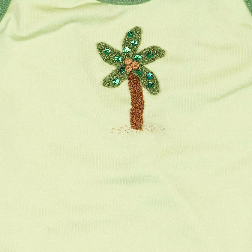 Palm Swimsuit in Pale Green
