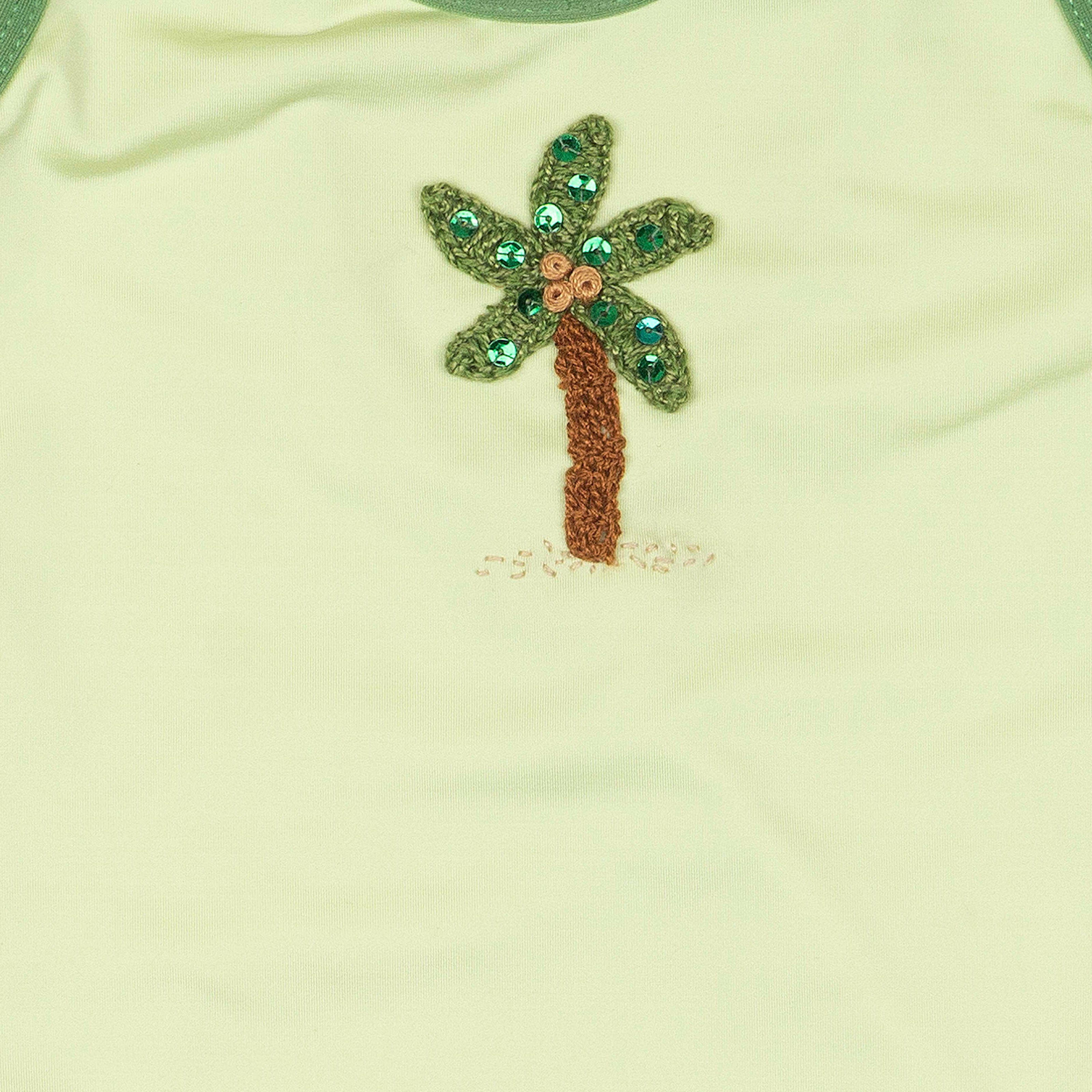 Palm Swimsuit in Pale Green