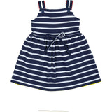 Stripe Knit Dress With Ric Rac And Flowers