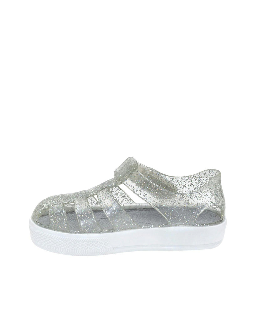 Elite Glitz Jelly Shoes in Silver