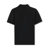 Boys Mini Me Black Logo Polo Shirt