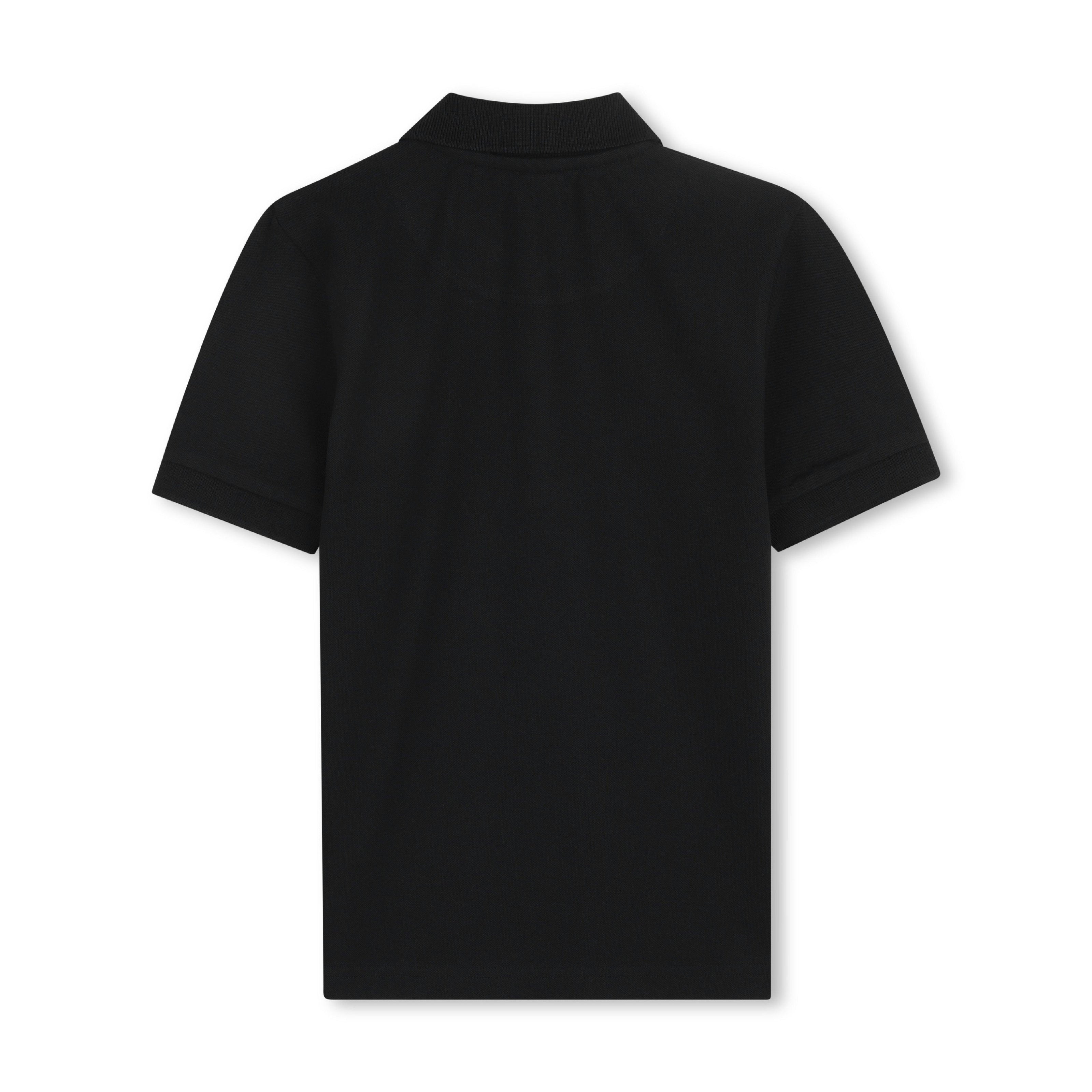 Boys Mini Me Black Logo Polo Shirt