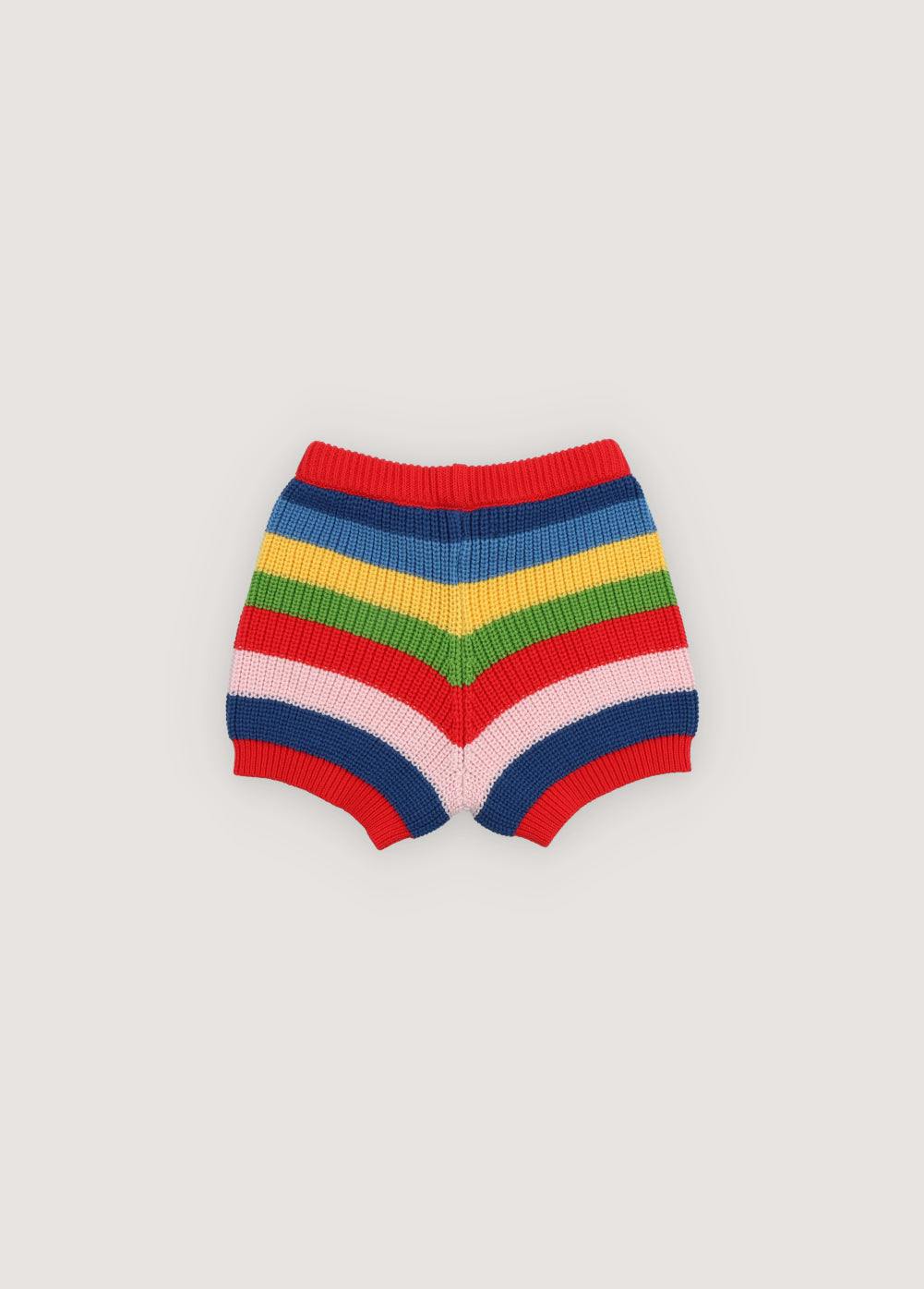 Canela Short Tulip Red Multicolor Stripes