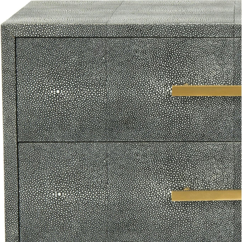 Nour Faux Shagreen End Table