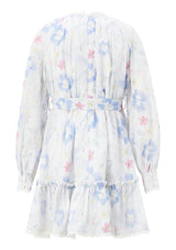 Deanna Sleeve Embroidery Mini Dress