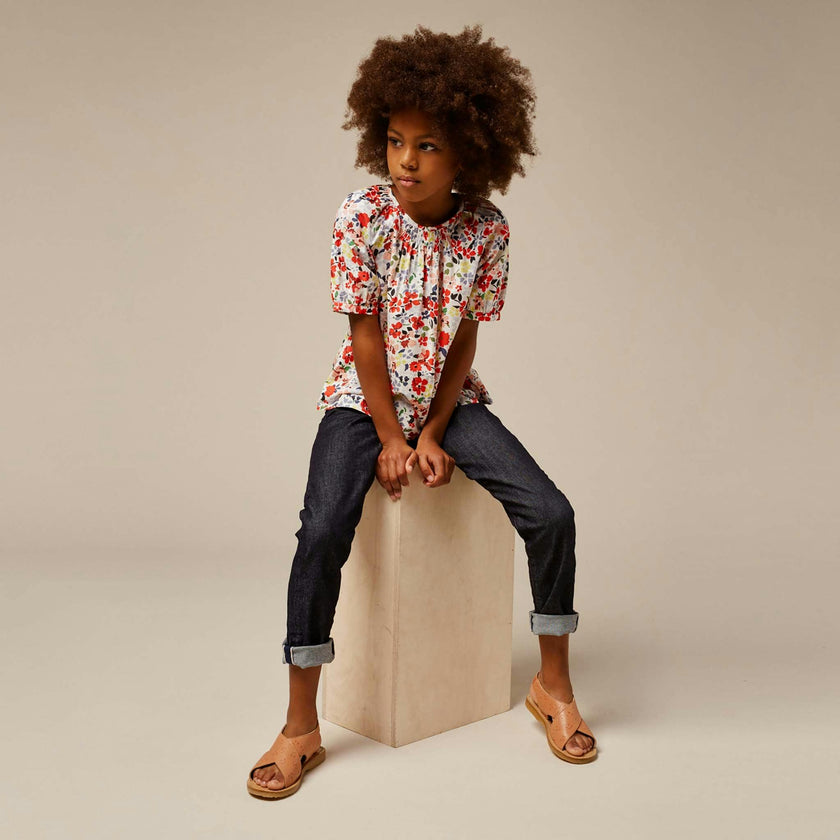 BONPOINT Smocked blouse grenadine flower