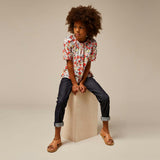 BONPOINT Smocked blouse grenadine flower