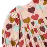 Girls Bea Dress - Multi Harvest Hearts