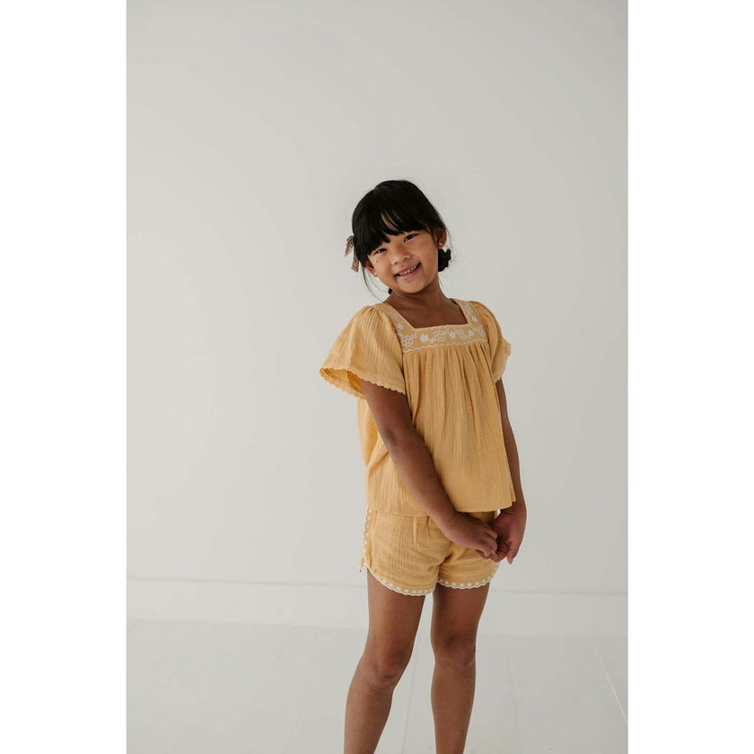 Square Neck Peasant Top