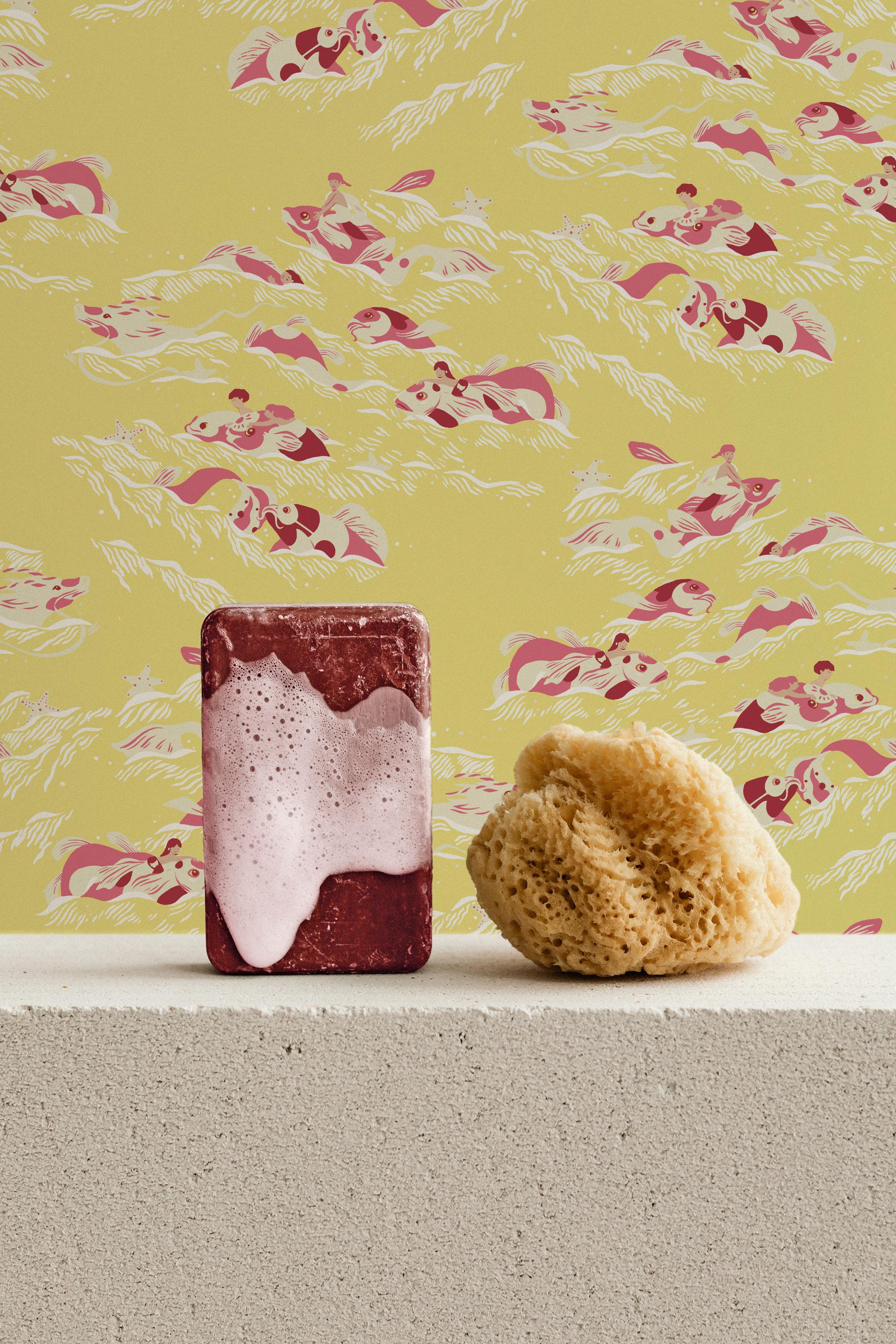 Papier peint Uokawa coloris Rubis