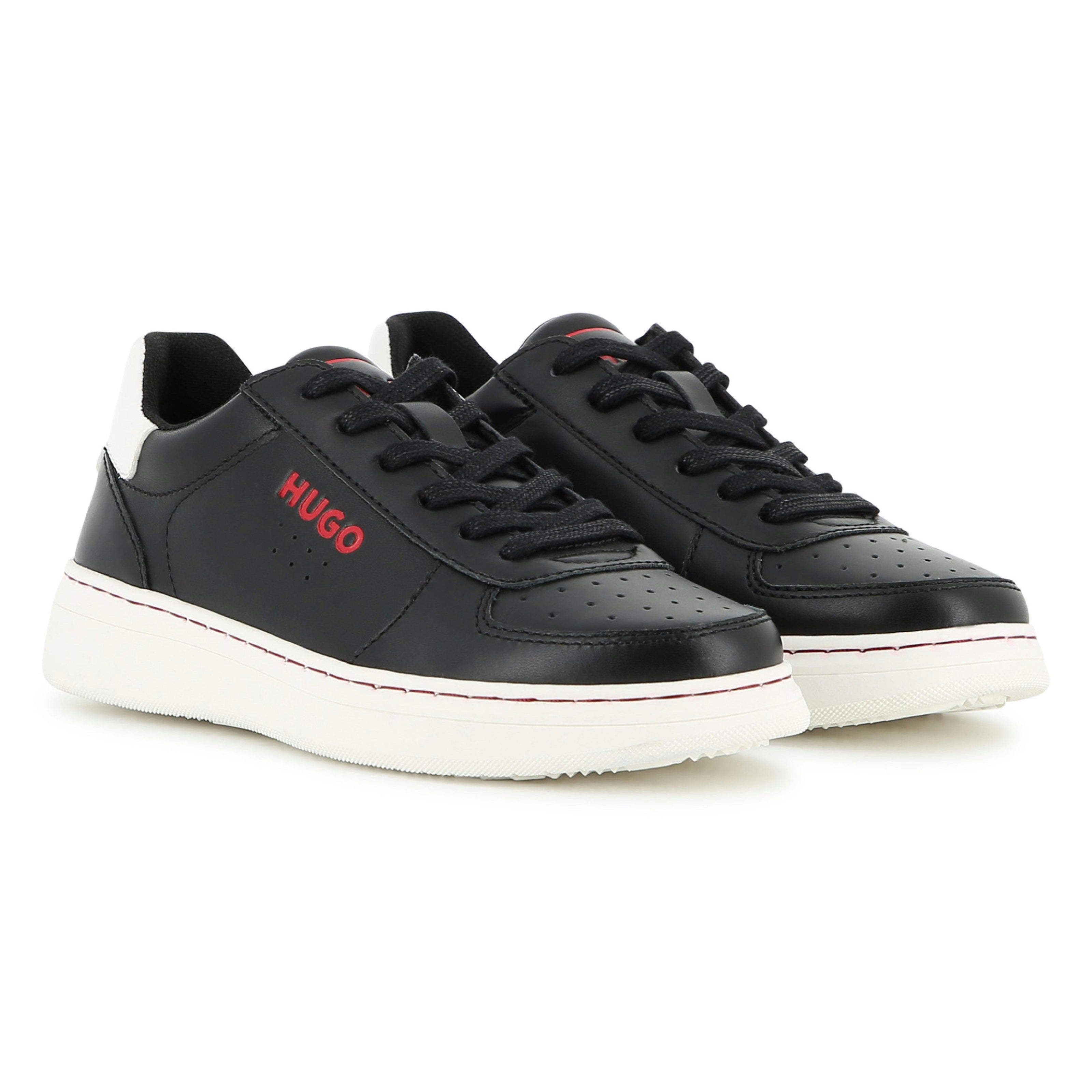 Black Leather Sneakers