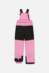 Two Piece Play Snowsuit Black Heart Print With Pink Pants