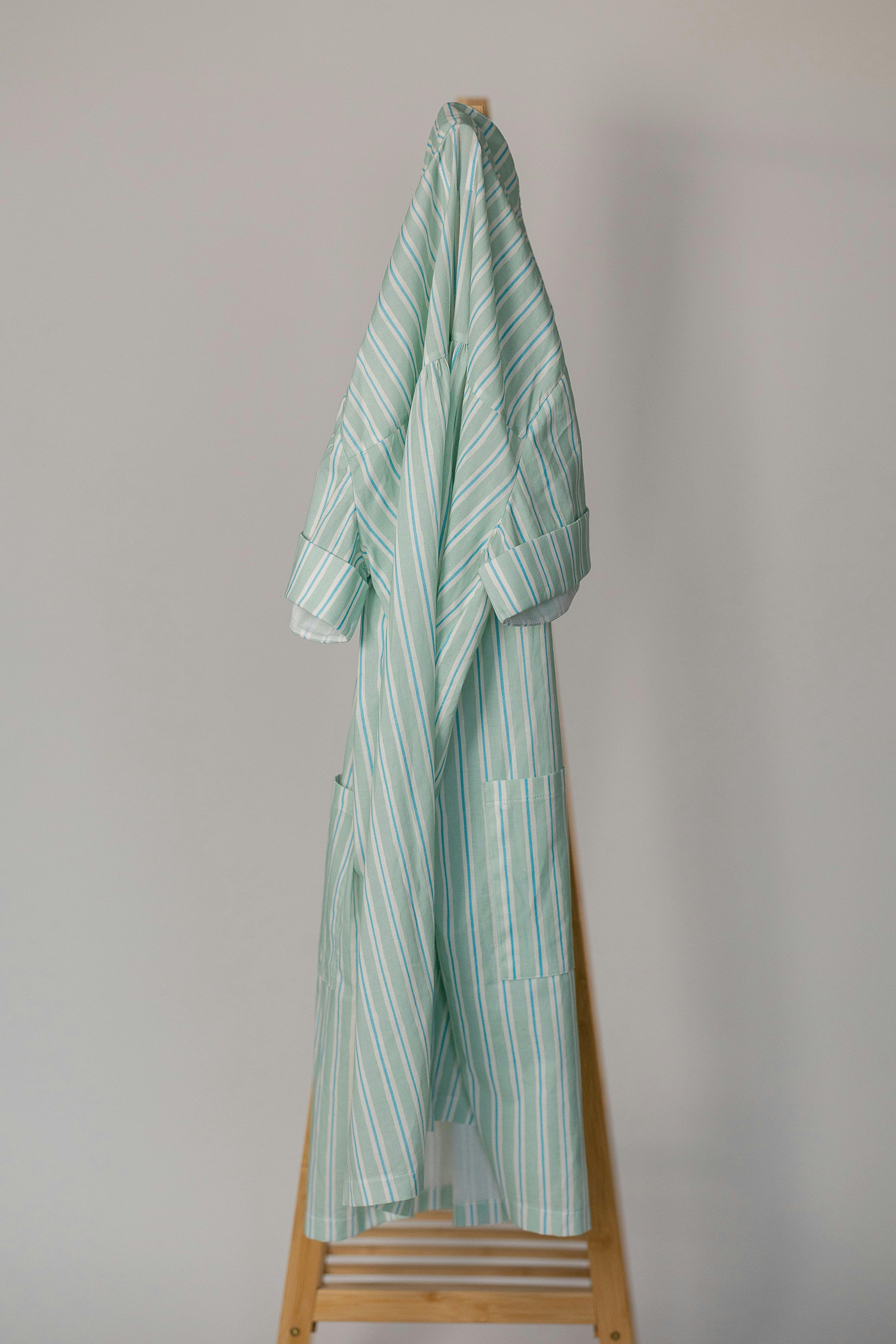 Womens Coverup in Stripe In Blue Jay