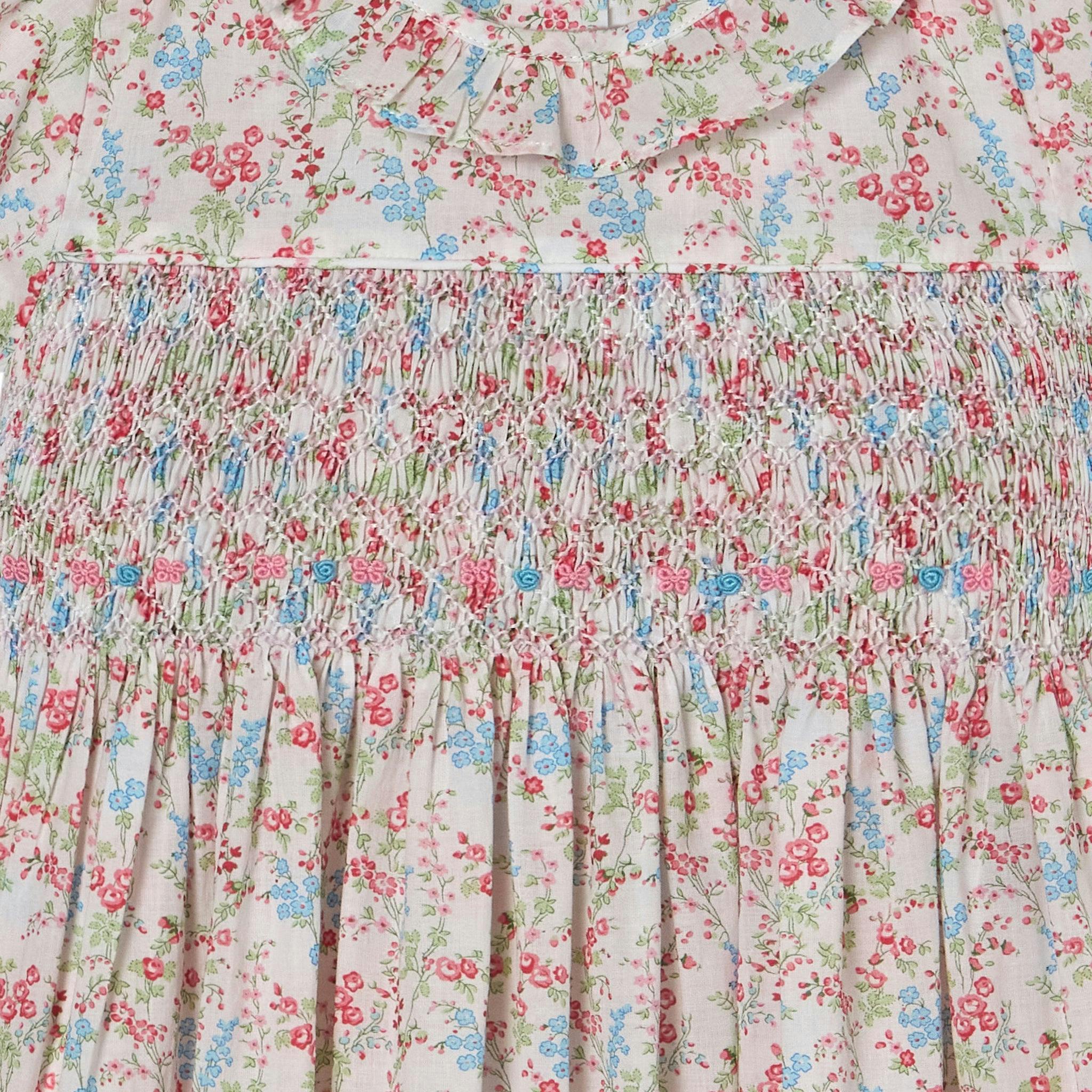 Hand-Smocked Girls Dress - Laura