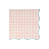 Set of 12 Gingham Large Napkins
