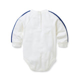 Baby Dog Striped Sleeve Bodysuit, ivory