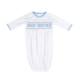 Baby Brother Gown - White/Blue