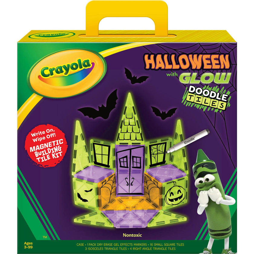 Crayola Halloween GLOW Doodle Magnetic Tile Set