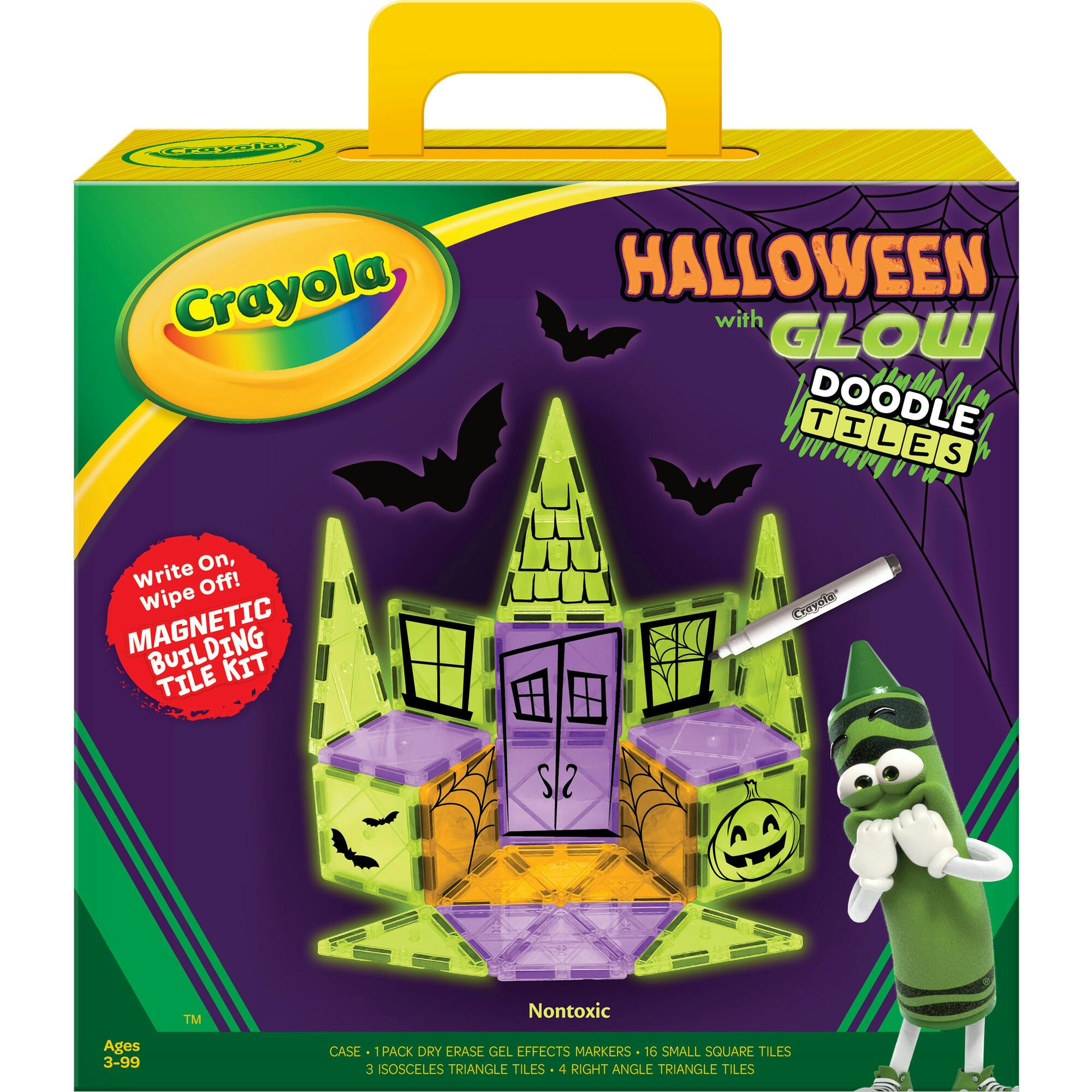 Crayola Halloween GLOW Doodle Magnetic Tile Set