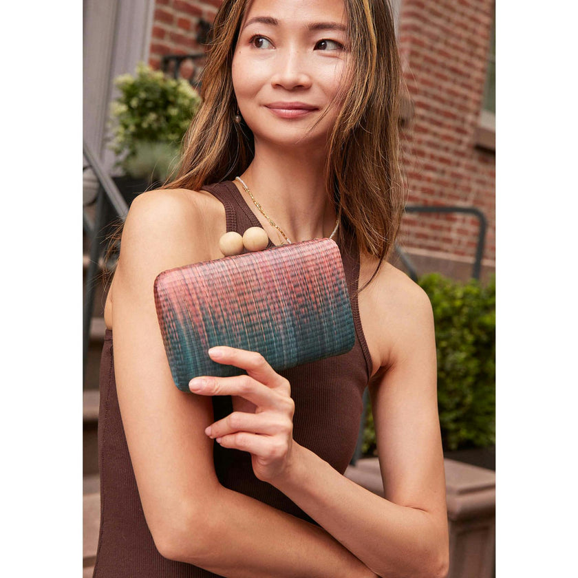 Akna Clutch, Pink Ombre