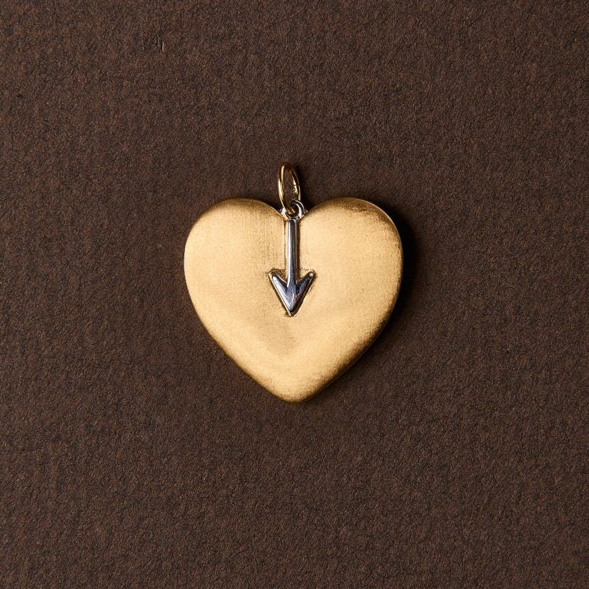 Arrow Heart Charm
