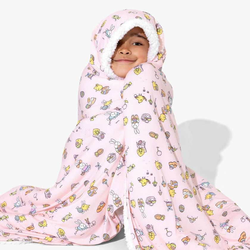 Easter Pink Bamboo Sherpa Blanket