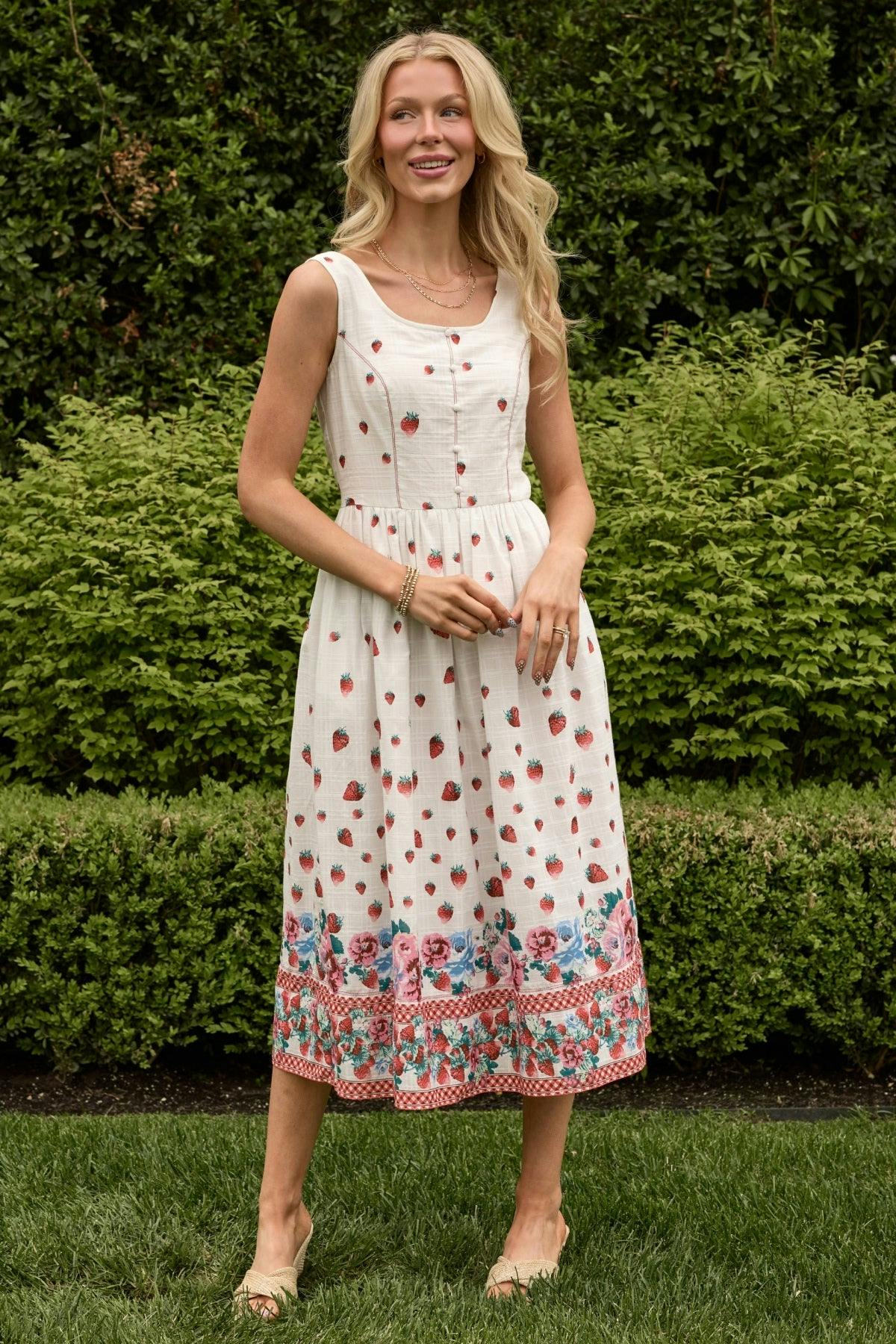 Sadie Dress in Strawberry Vintage Tier
