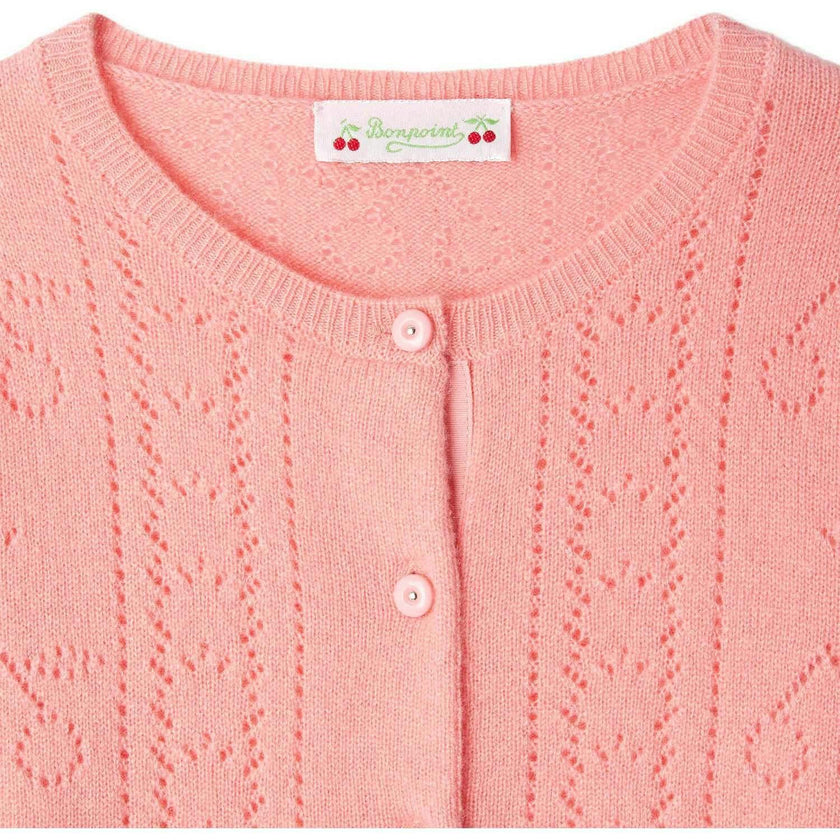BONPOINT Josiane Cashmere Cardigan - Rose Bonbon