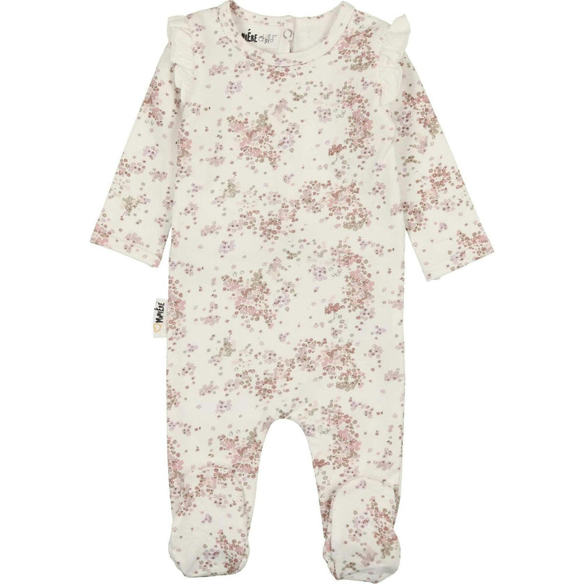 Baby Blooming Ruffle Shoulder Footie