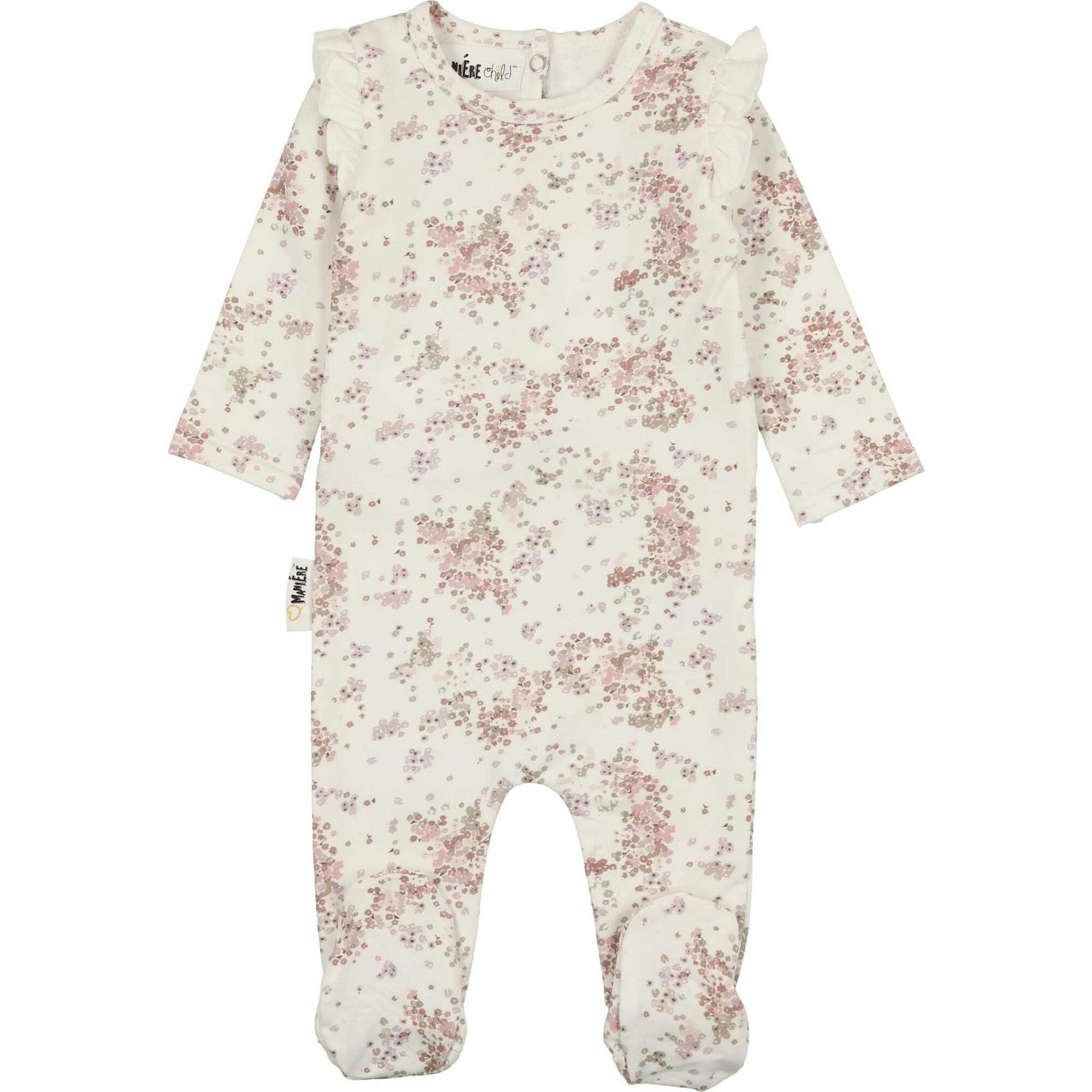 Baby Blooming Ruffle Shoulder Footie