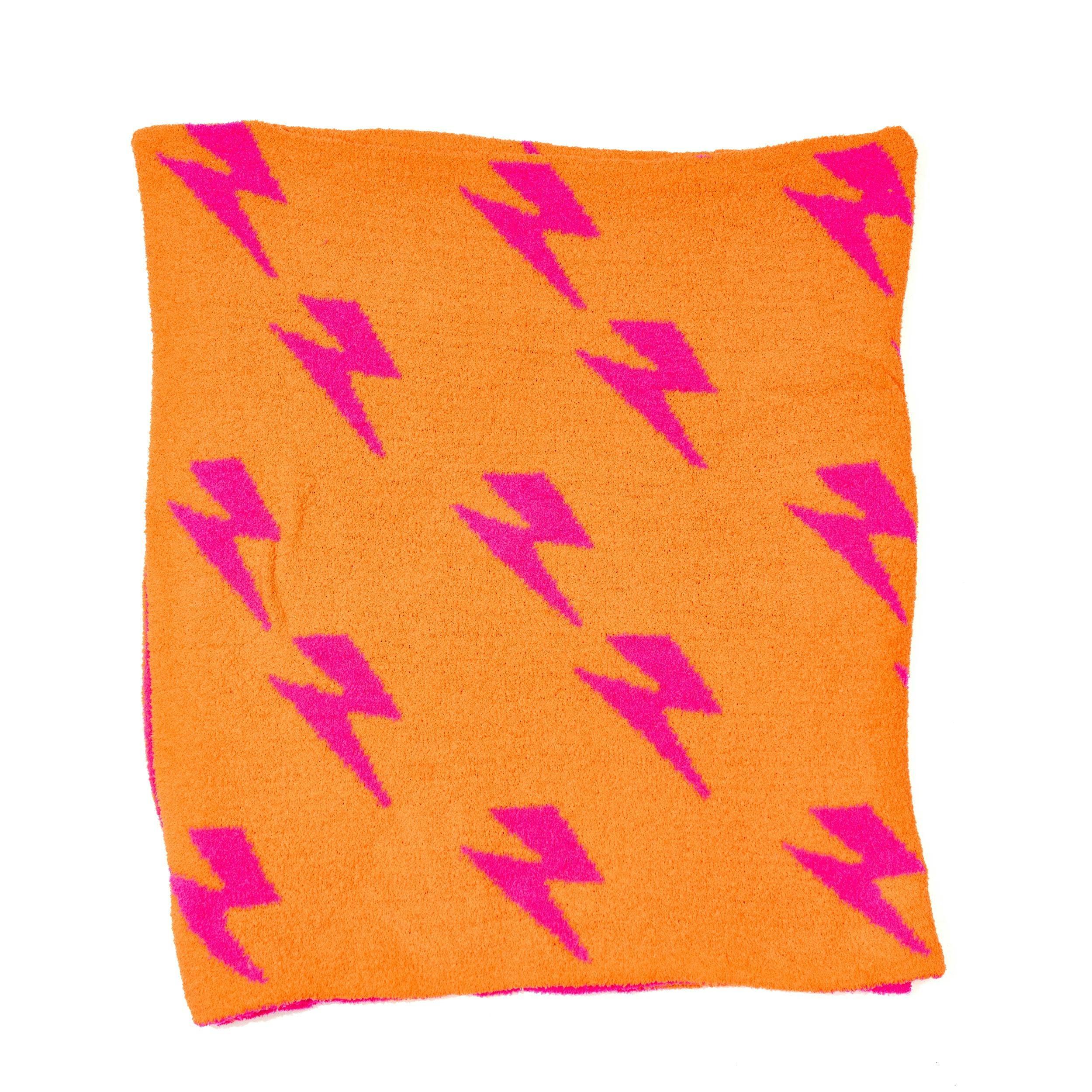 Malibu Sugars' Two Tone Lightning Bolt Reversible Blanket